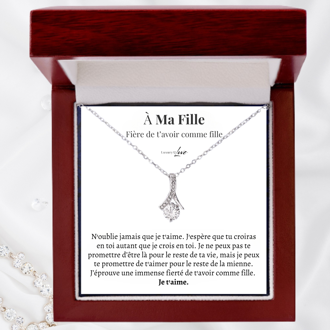 Collier Fleur de l'Âme® pour ma Fille (avec Message spécial et Boîte lumineuse)