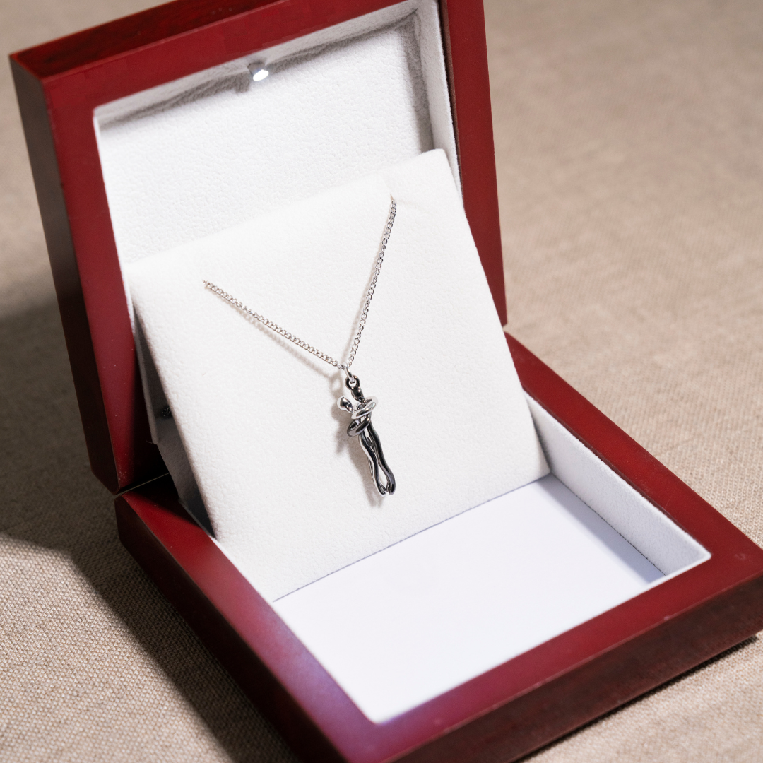 Collier Eternal-Hug® pour mon amour (avec note spéciale et boîte en bois avec lumière)